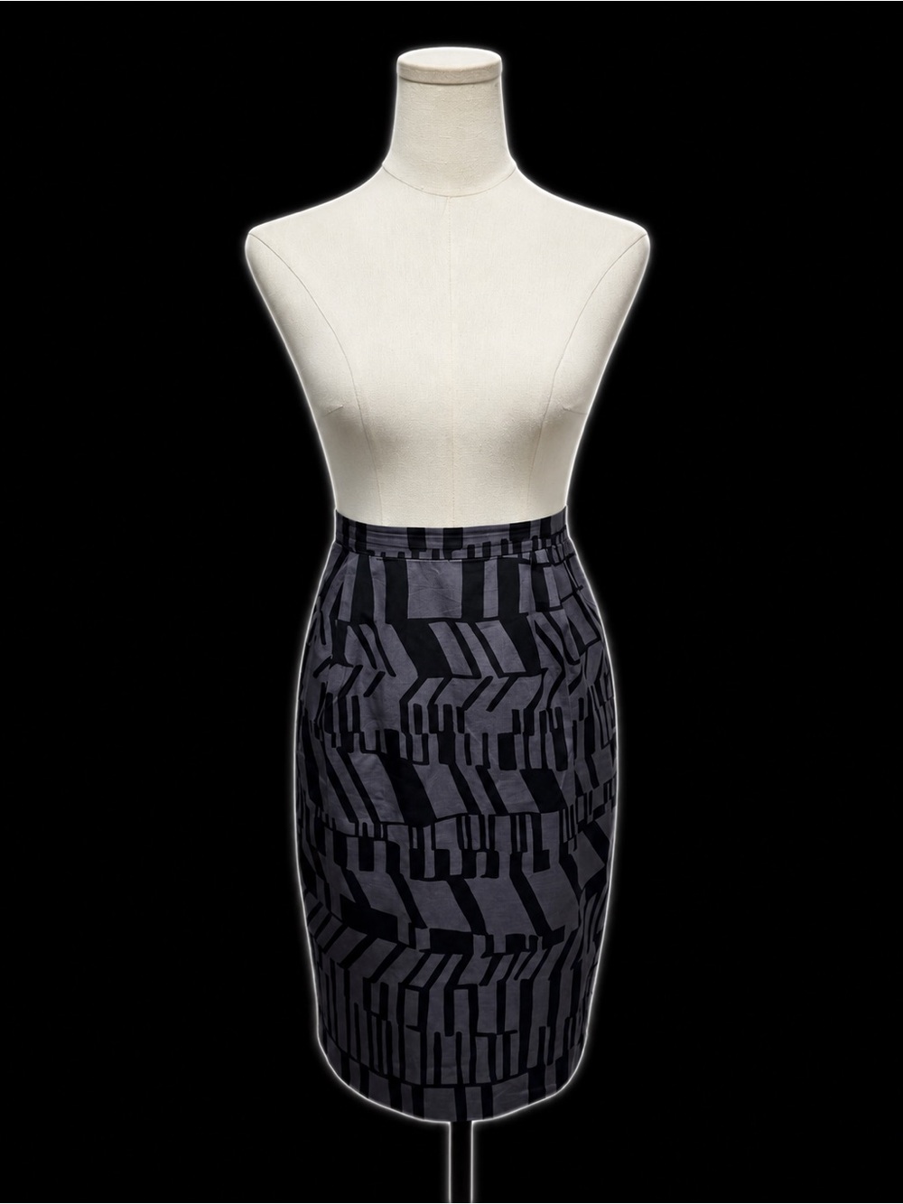 Miu Miu fw 2000 geometric pencil skirt 🩶🖤